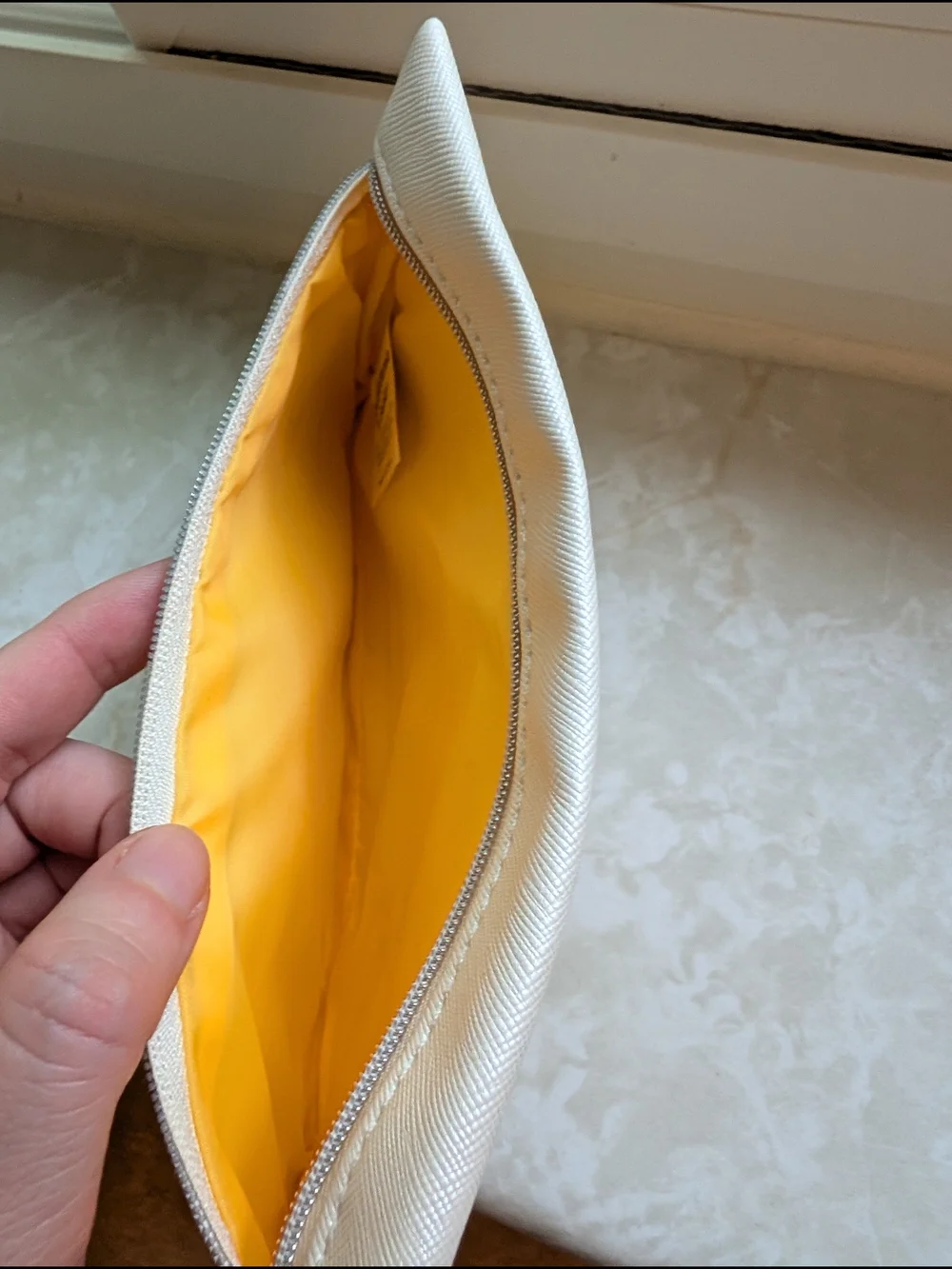 Ipsy Sanrio Gudetama Cosmetic Bag Zip Pouch